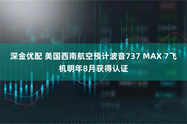 深金优配 美国西南航空预计波音737 MAX 7飞机明年8月获得认证