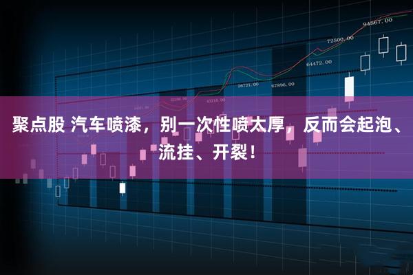 聚点股 汽车喷漆，别一次性喷太厚，反而会起泡、流挂、开裂！